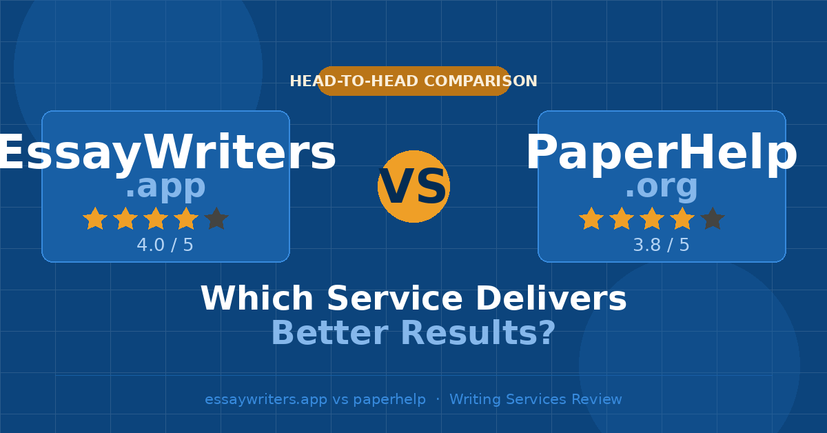 EssayWriters.app vs PaperHelp — Which Service Delivers Better Results?