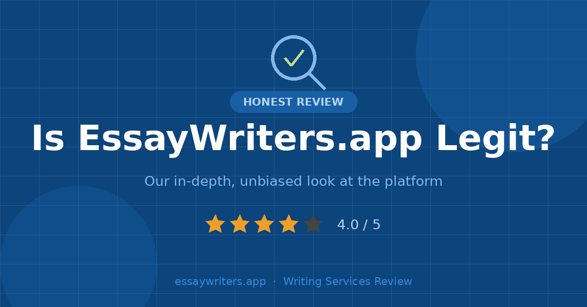 Is EssayWriters.app Legit? Our Honest Review